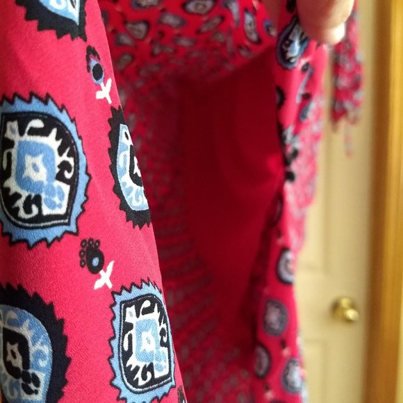 Tristan red geometric print maxi dress NWOT - Picture 5 of 13